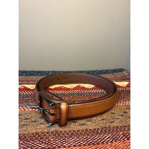 Roundtree Yorke Cow Hide Mens Brown Leather Casual Belt Size 38
